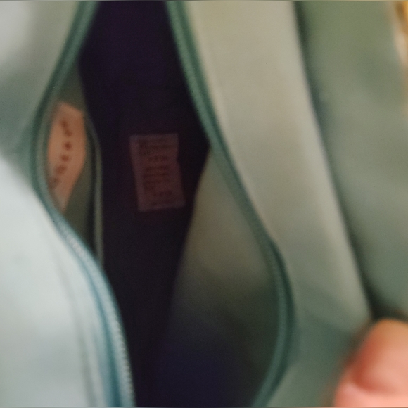 NWT Kim Rogers Tropical Palm Embroidered Straw Tote - Blue Trim - Picture 6 of 6